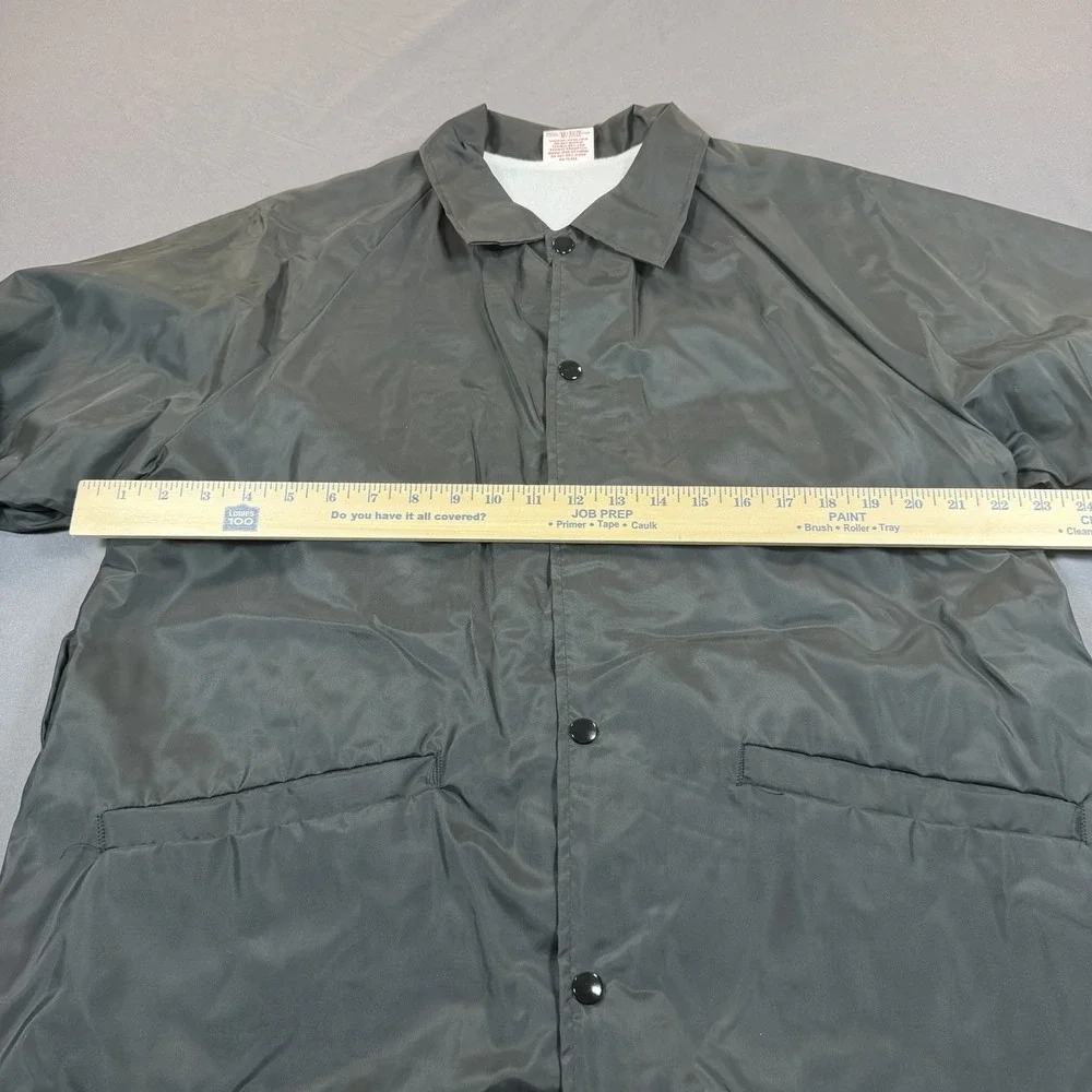 Vintage DARE Coaches‎ Jacket Cardinal Black Made in USA Large Snap Windbreaker